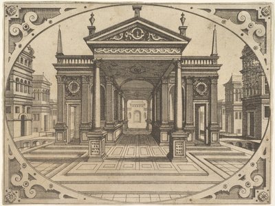 Planche de Scenographiae, vers 1560 - Johannes van Doetecum I