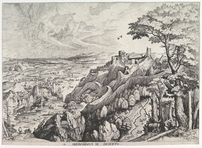 Saint Jérôme dans le désert S. Hieronymus in Deserto des Grandes Paysages, vers 1555-1556 - Johannes van Doetecum I