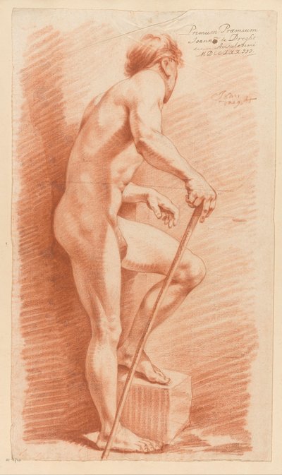 Nu masculin debout, vu de côté (1er prix 1773) - Johannes van Dregt