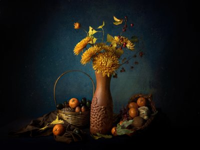 Nature morte « Automne doré » - John-Mei Zhong