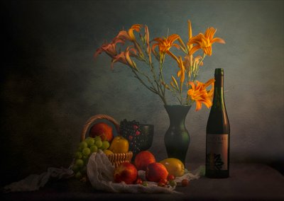 Nature morte mélancolique avec du vin de Moody - John-Mei Zhong