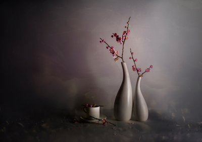Nature morte aux fleurs printanières - John-Mei Zhong