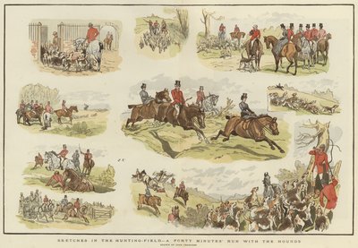 Croquis dans le champ de chasse - John (after) Charlton