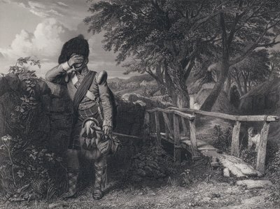 Illustration pour Le Retour du soldat par Robert Burns (gravure) - John (after) Faed