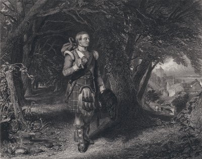 Illustration pour Le Retour du Soldat de Robert Burns (gravure) - John (after) Faed
