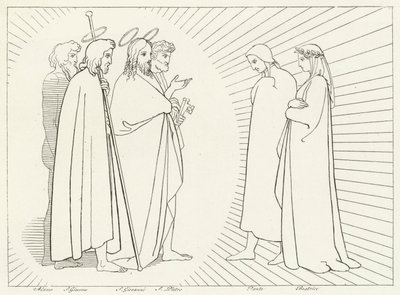 Conférence avec Saint Jean, Paradis, Chant 26 - John (after) Flaxman