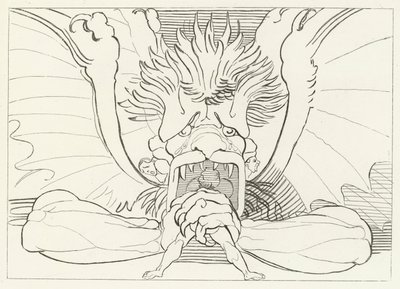 Dis, ou Lucifer, Enfer, Chant 34 (gravure) - John (after) Flaxman