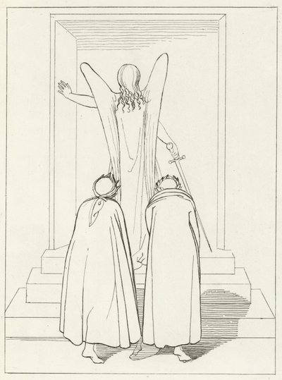 Porte du Purgatoire, Purgatoire, Chant 9 (gravure) - John (after) Flaxman