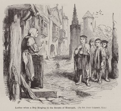 Martin Luther enfant chantant dans les rues d
