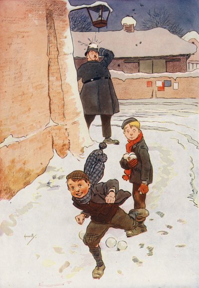 Policier frappé par une boule de neige - John (after) Hassall