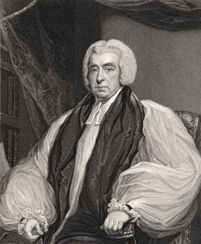 Révérend Beilby Porteus, gravé par H. Meyer, extrait de "National Portrait Gallery, volume V", publié vers 1835 (lithographie). - John (after) Hoppner