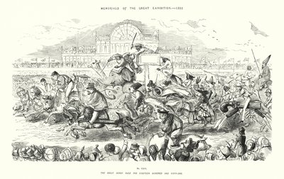 Mémoriaux de la Grande Exposition de 1851, La Grande Course de Derby pour Mille Huit Cent Cinquante et Un (gravure) - John (after) Leech