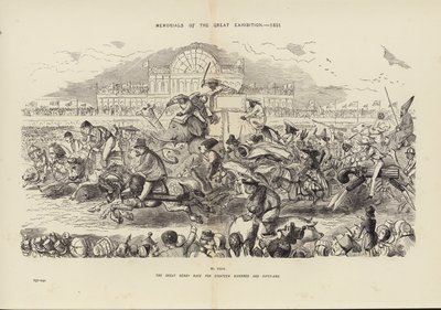 Mémoriaux de la Grande Exposition de 1851, La Grande Course de Derby de 1851 (gravure) - John (after) Leech