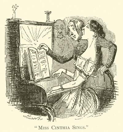 Miss Cinthia chante - John (after) Leech