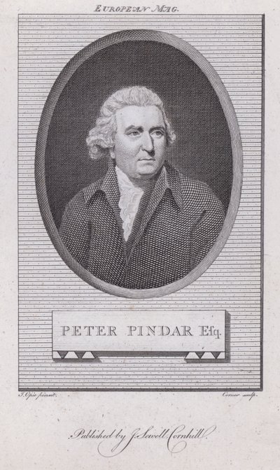 John Wolcot, médecin et satiriste anglais qui écrivait sous le pseudonyme Peter Pindar - John (after) Opie