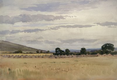 Paysage avec champ de blé - John Absolon