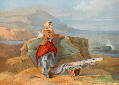 Regardant vers la mer pour les bateaux, Normandie - John Absolon
