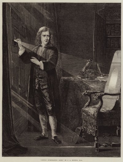 Newton étudiant la lumière - John Adam P. Houston