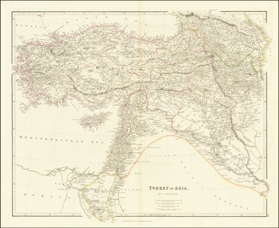 Carte de 1840 de la Turquie en Asie - John Arrowsmith