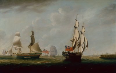 Deux brigantins charbonniers anglais au large de Whitby avec d