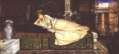 Une dame classique dans un intérieur - John Atkinson Grimshaw