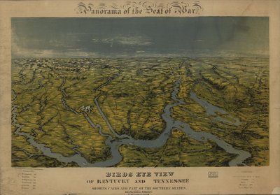 Vue aérienne du Kentucky et du Tennessee montrant le Caire et une partie des Etats du Sud. LOC 99447069 - John Bachmann