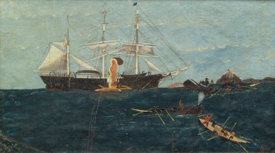 Bark Bounding Billow, vers 1892 (huile sur toile) - John Bertoncini