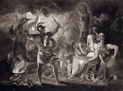 Macbeth, les trois sorcières et Hécate - John Boydell