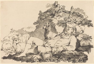 Berger avec chien et moutons - John Boyne