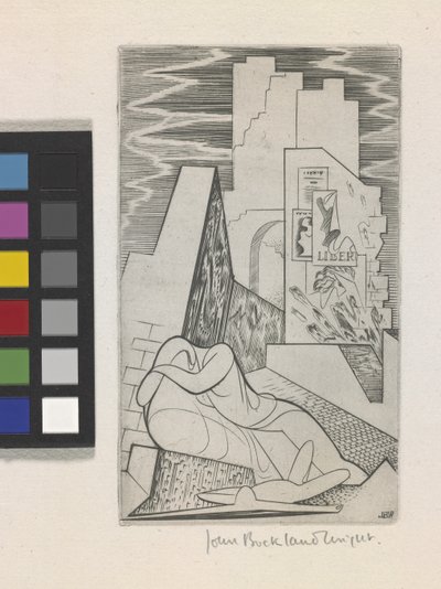 Sans titre (eau-forte et gravure sur papier montval) - John Buckland-Wright