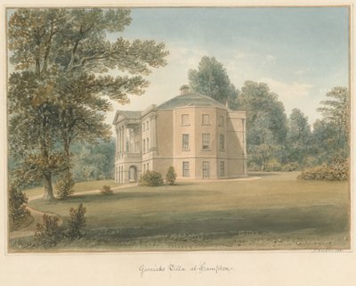 Middlesex - Hampton - Villa de Garrick, 1831 - John Buckler