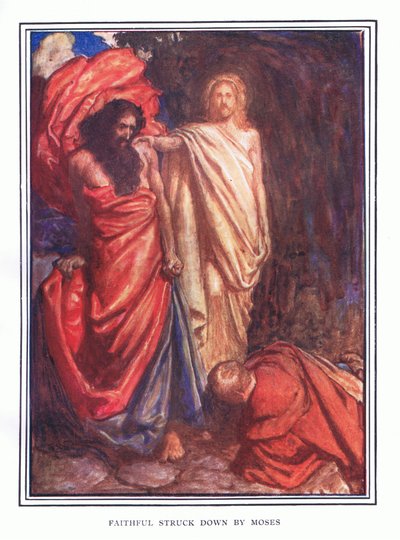 Fidèle frappé par Moïse - John Byam Liston Shaw