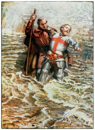 Espoir aide Chrétien à traverser la rivière - John Byam Liston Shaw