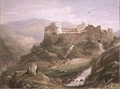 Paysage italien, avec monastère - John Byrne