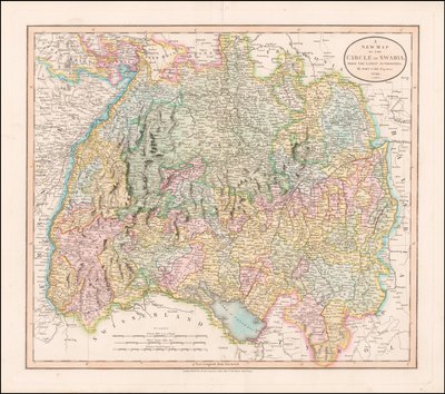 Carte de la Souabe de 1799 par John Cary - John Cary