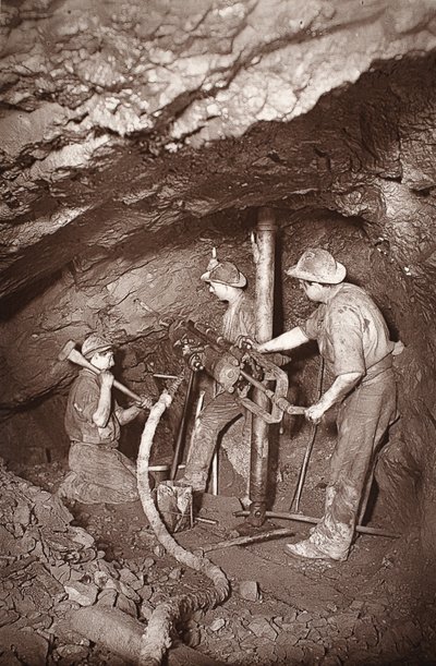 Une extrémité de foreuse, mine d