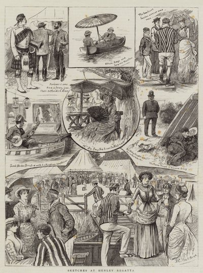 Croquis à la régate de Henley - John Charlton