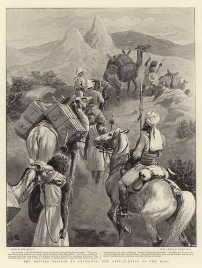 La mission britannique en Abyssinie, les difficultés de la route - John Charlton