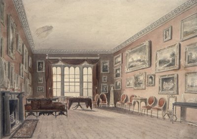 La galerie à Browsholme, près de Clitheroe, Yorkshire - John Chessell Buckler