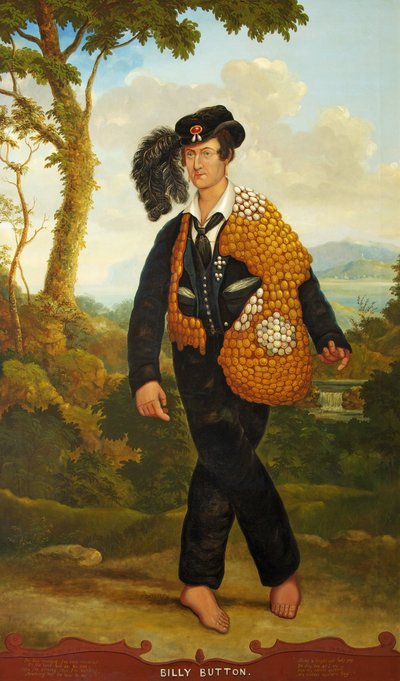 Portrait de Billy Button, le ménestrel chantant, c.1830 - John Church Dempsey