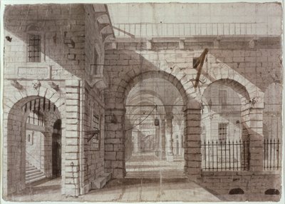 Cour de la prison de Newgate - John Claude Nattes