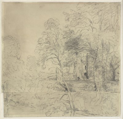 Château de Cowdray, vu entre les arbres - John Constable