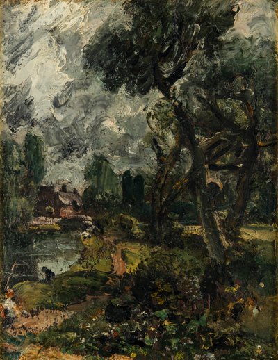 Moulin de Flatford depuis le pont, c.1814-17 - John Constable