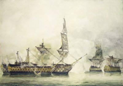 H.M.S. Victory à la bataille de Trafalgar, 1805 - John Constable