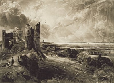 Château de Hadleigh, gravé par David Lucas (1802-81) vers 1832 - John Constable