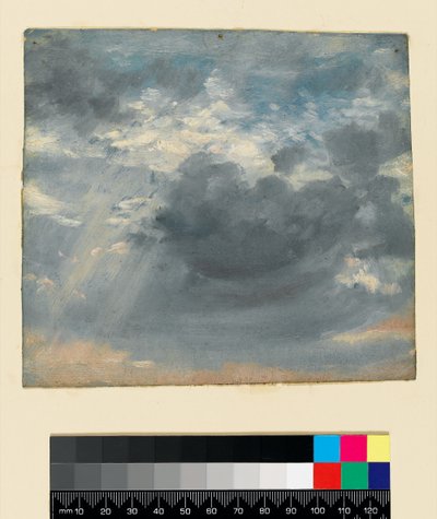 Étude de ciel avec un rayon de soleil, vers 1822 - John Constable