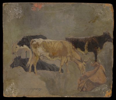Étude de cinq bovins cornus (verso) - John Constable