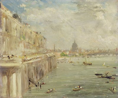Vue de la terrasse de Somerset House et de St. Paul