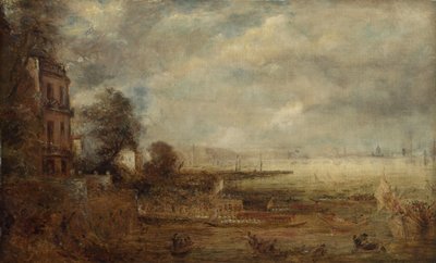 Pont de Waterloo vu des escaliers de Whitehall, vers 1829 - John Constable