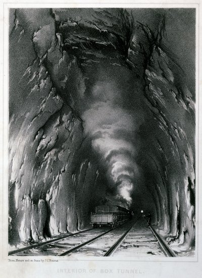 Intérieur du Tunnel de Box, 1846 - John Cooke Bourne